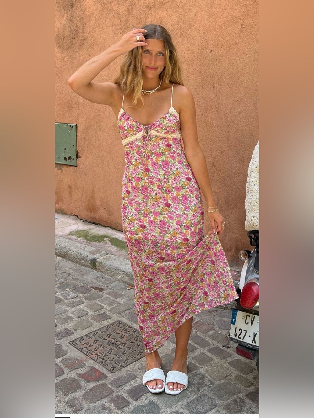 Princess Polly Emily Maxi Dress Pink Floral